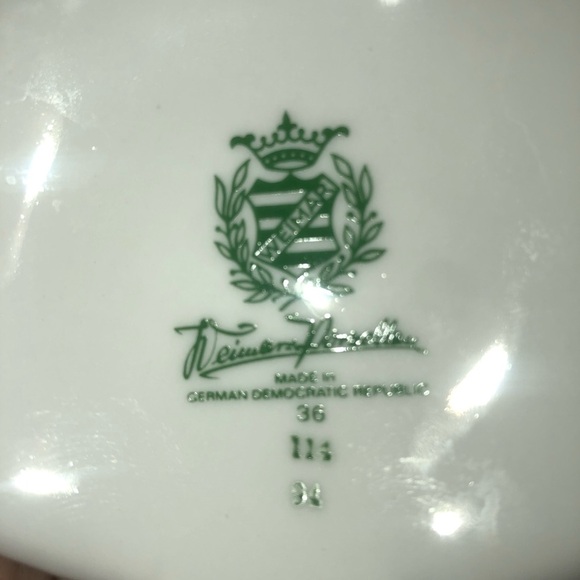 Ornate White and Orange Candlestick Holders - Floral Accents by Weimar Germany - Picture 7 of 7